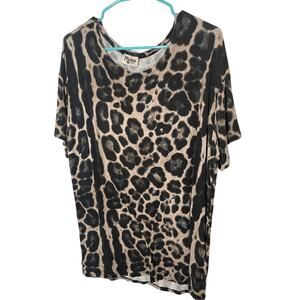 Show Me Your Mumu Women's Oversized Leopard Printed Tunic Sz S